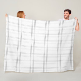 Minimalistisches Millimeterpapier-Gitternuster Fleecedecke