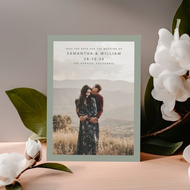 Minimalistisches Mix und elegantes modernes Foto Save The Date (Von Creator hochgeladen)