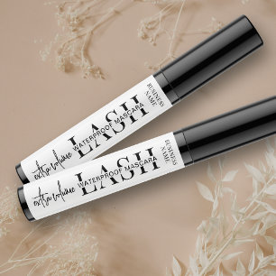 Minimalistisches Modern Cosmetic Tube Lash Mascara Etiketten
