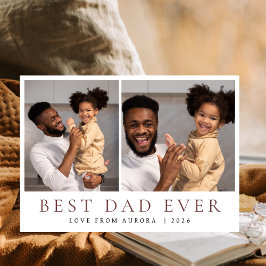 Minimalistisches Modern Happy Vathers Day 2 Foto Feiertagskarte