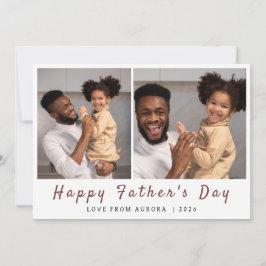 Minimalistisches Modern Happy Vathers Day 2 Foto Feiertagskarte