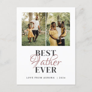 Minimalistisches Modern Happy Vathers Day 2 Foto Feiertagspostkarte