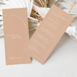 Minimalistisches Modern Tan Boho Arch Wedding Menu Menükarte<br><div class="desc">Konzipiert für die "Arches Minimalistische" Einladungs-Kollektion für Hochzeiten. Klicken Sie zum Ändern der Details auf "Details". Um den Text zu verschieben oder die Größe, den Schriftart oder die Farbe zu ändern, klicken Sie auf "Bearbeiten mit dem Entwurfswerkzeug". Sehen Sie sich den Sammellink auf dieser Seite an, um alle passenden Elemente...</div>