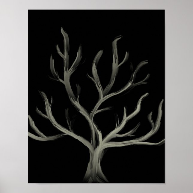 Minimalistisches modernes Abstraktes Baumwall-Art- Poster (Vorne)