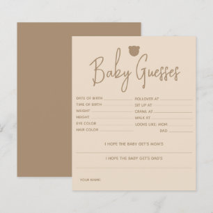 Minimalistisches, modernes Bärenduschenspiel