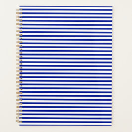 Minimalistisches, modernes blaues Streifen-Muster Planer