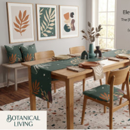 Minimalistisches modernes Blumendesign Kurzer Tischläufer