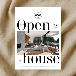 Minimalistisches modernes Business Open House Ein  Einladung