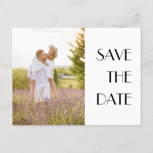 Minimalistisches modernes Deko Wedding Foto Save t Ankündigungspostkarte