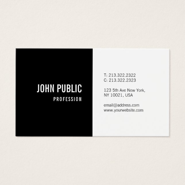 Minimalistisches modernes Design Beruflich anschau (Vorderseite)