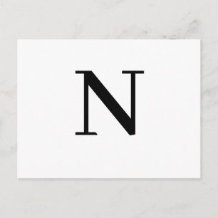 Minimalistisches modernes Design für Anfangsbuchst Postkarte