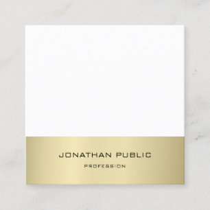 Minimalistisches modernes Design Gold Effekt schli Quadratische Visitenkarte