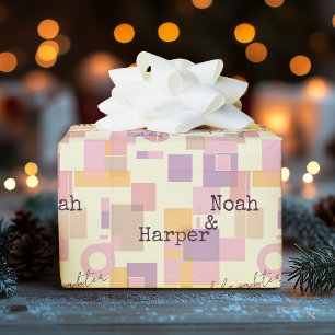 Minimalistisches modernes Design mit Pastellblöcke Geschenkpapier