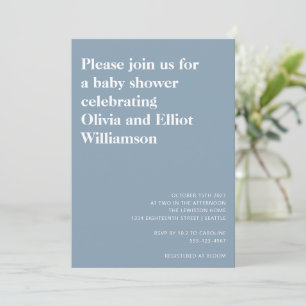 Minimalistisches modernes einfaches Babyshower-Sta Einladung