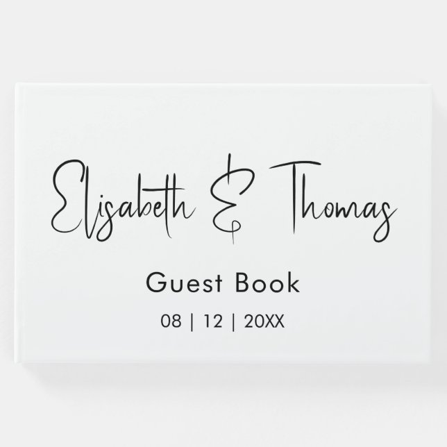 Minimalistisches, modernes, einfaches Gästebuch (Vorderseite)