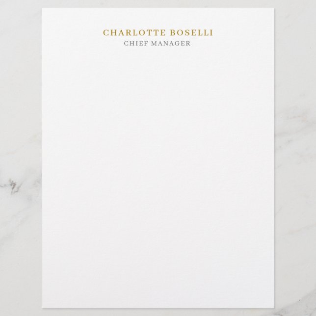 Minimalistisches Modernes Einfaches Professionelle Briefbogen (Vorderseite)