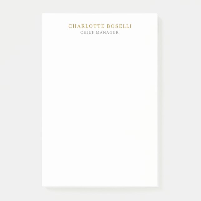 Minimalistisches modernes einfaches professionelle post-it klebezettel (Vorderseite)