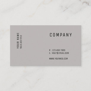 Minimalistisches modernes einfaches sauberes Grau Visitenkarte