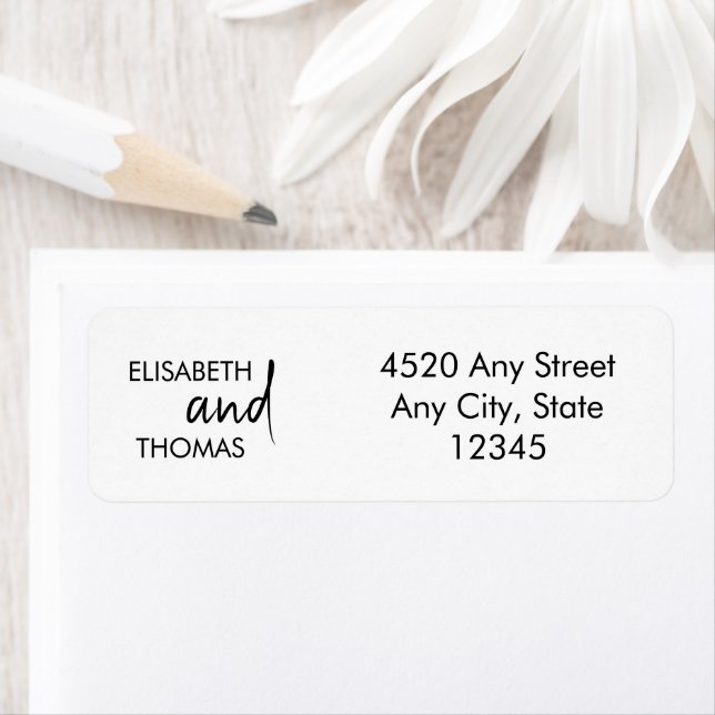 Minimalistisches, modernes, elegantes Adressetiket (Insitu)