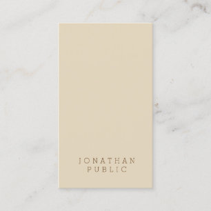Minimalistisches modernes elegantes Beige Template Visitenkarte
