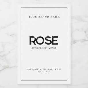 Minimalistisches, modernes, elegantes Body-Loop-La Lebensmitteletikett