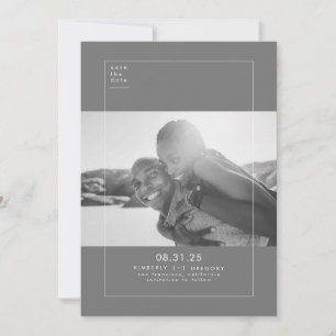 Minimalistisches modernes elegantes Foto Save the  Date