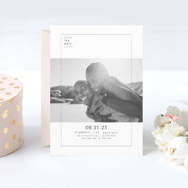 Minimalistisches modernes elegantes Foto Save the  Date