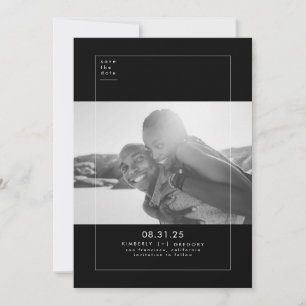 Minimalistisches modernes elegantes -Foto Save The Date