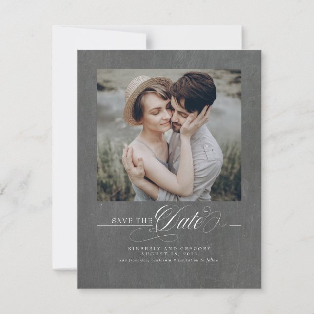 Minimalistisches modernes elegantes Foto Save the  Save The Date (Vorderseite)