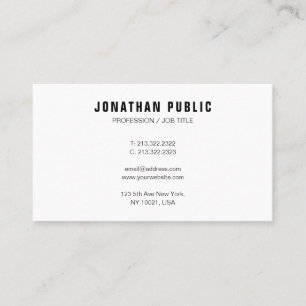 Minimalistisches, modernes, elegantes Template Visitenkarte
