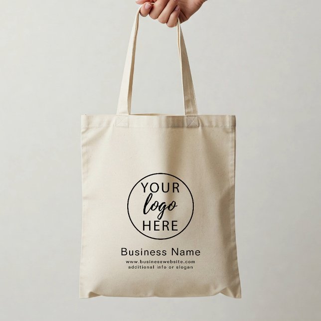 Minimalistisches, modernes Firmenlogo Tragetasche (Modern Business Logo Minimalist Custom Tote Bag)