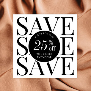 Minimalistisches, modernes Firmenlogo Vielen Dank Rabattkarte