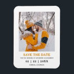 Minimalistisches modernes Foto - Hochzeit spart da Magnet<br><div class="desc">Minimalistisches elegantes modernes Foto Hochzeit speichern das Date Magnet.</div>