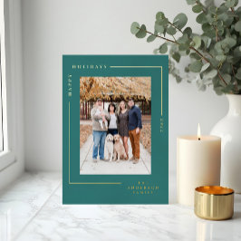 Minimalistisches, modernes Foto mit einfachen Gold Folien Feiertagskarte