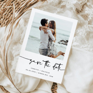 Minimalistisches modernes Foto Save the Date Einla Einladung