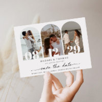 Minimalistisches modernes Foto Save the Date Einla