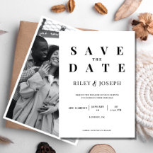 Minimalistisches modernes Foto Save the Date