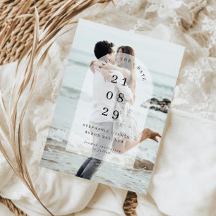 Minimalistisches modernes Foto Save the Date Einladung