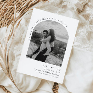 Minimalistisches modernes Foto Save the Date Einladung