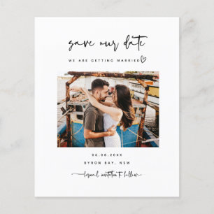 Minimalistisches modernes Foto Save the Date Flyer