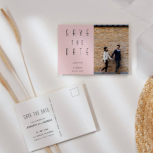 Minimalistisches modernes Foto Save the Date Postkarte