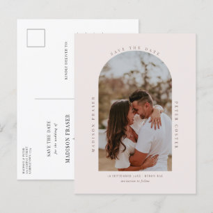 Minimalistisches modernes Foto Save the Date Postkarte