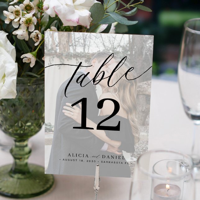 Minimalistisches, modernes Foto Tischnummer (Von Creator hochgeladen)