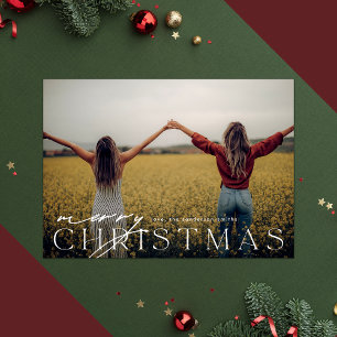 Minimalistisches modernes Frohe WEIHNACHTEN Ein Fo