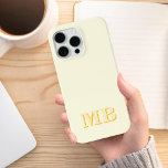 Minimalistisches, modernes gelbes Anfangsmonogramm Case-Mate iPhone Hülle<br><div class="desc">Hellgelbe Minimalistische moderne erste Monogramm-Handy-Fall. Erstellen Sie Ihren eigenen personalisierten iPhone Case mit individuellem Anfangsnamen.</div>