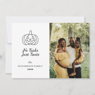 Minimalistisches modernes glückliches Halloween 1 Feiertagskarte