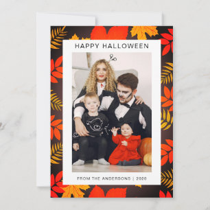 Minimalistisches modernes glückliches Halloween 1 Feiertagskarte
