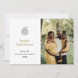 Minimalistisches modernes glückliches Halloween 1  Feiertagskarte