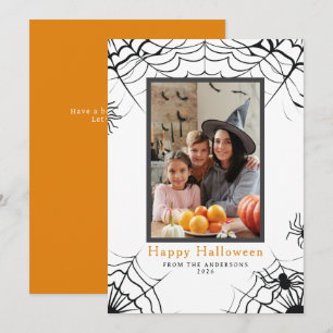 Minimalistisches modernes glückliches Halloween 1 Feiertagskarte