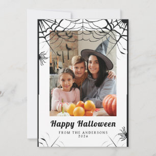 Minimalistisches modernes glückliches Halloween 1 Feiertagskarte